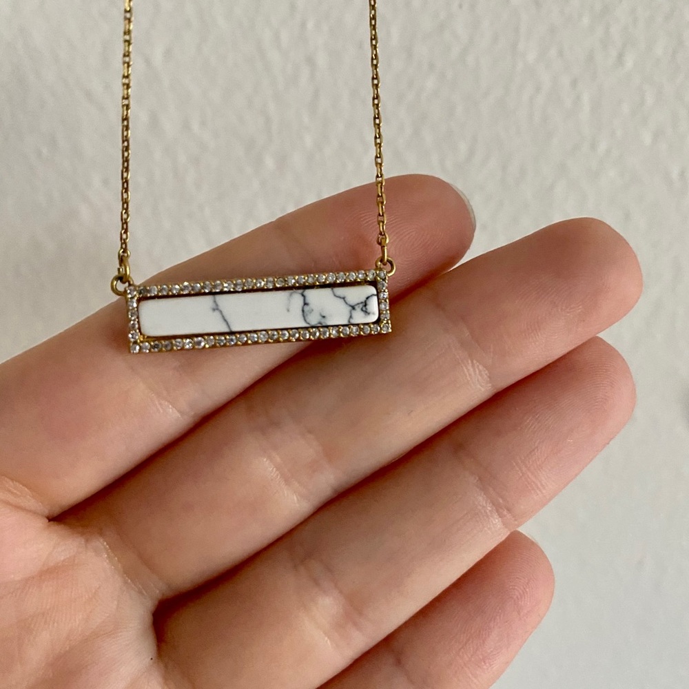BaubleBar Marble Bar Necklace